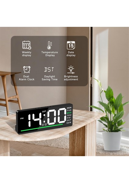Ağır Uyuyanlar Için Yüksek Sesli Çalar Saat, Yatak Odaları Için LED Dijital Çalar Saat, Sıcaklık Tarih ve Çift Alarm (Yurt Dışından) indirimleri