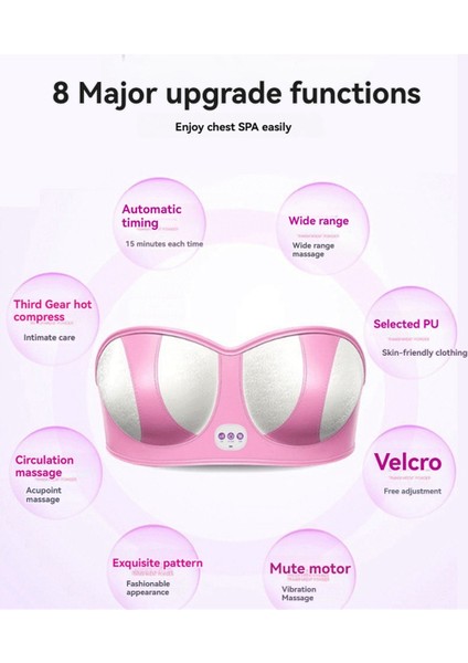 Akıllı Elektrikli Göğüs Masaj Aleti Şarj Edilebilir USB Sütyen Çok Fonksiyonlu Masaj Fonksiyonu Gümüş&gri (Yurt Dışından) modelleri