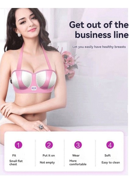 Akıllı Elektrikli Göğüs Masaj Aleti Şarj Edilebilir USB Sütyen Çok Fonksiyonlu Masaj Fonksiyonu Gümüş&gri (Yurt Dışından) fırsatları