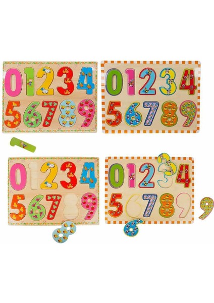 5215 -Wooden Puzzle Numbers 10 Parça fırsatları