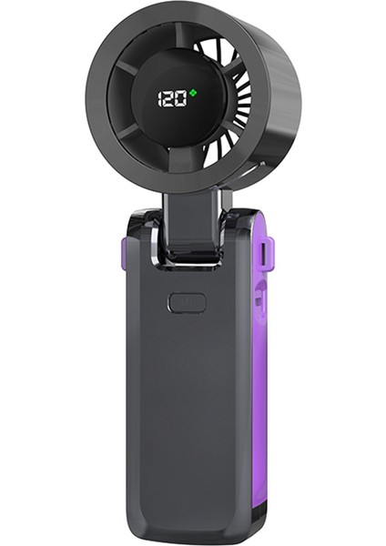 Elde Taşınabilir Sonsuz Değişken Hızlı Katlanır Fan 120 Rüzgar Hızı Ayarlanabilir Taşınabilir Turbo Fan Açık Hava Seyahati Için Gri (Yurt Dışından)