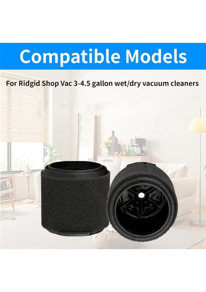 2 Adet VF3700 Islak Uygulama Köpük Filtresi, 3 Galondan 4-1/2 Galona Kadar Dükkan Tipi Elektrikli Süpürgeler Için Vakum Filtreleri Için Yedek (Yurt Dışından) fiyatları