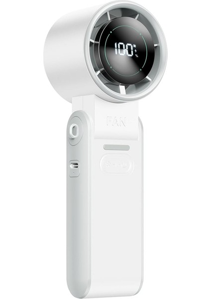 3'ü 1 Arada Taşınabilir El Tipi Turbo Fan, Dijital Ekran, USB Şarj Edilebilir Mini El Tipi Kişisel Seyahat Fanı, Açık Hava A (Yurt Dışından)