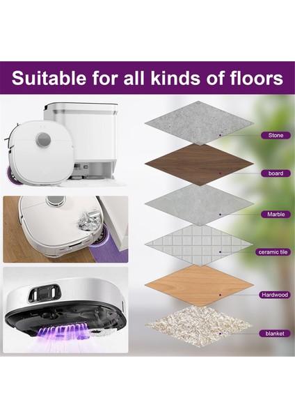 Eureka J15 Pro Ultra Robot Süpürge Için Aksesuar Seti, Silindir Fırça, Yan Fırçalar, Yedek Bezler, Toz Torbaları (Yurt Dışından) modelleri