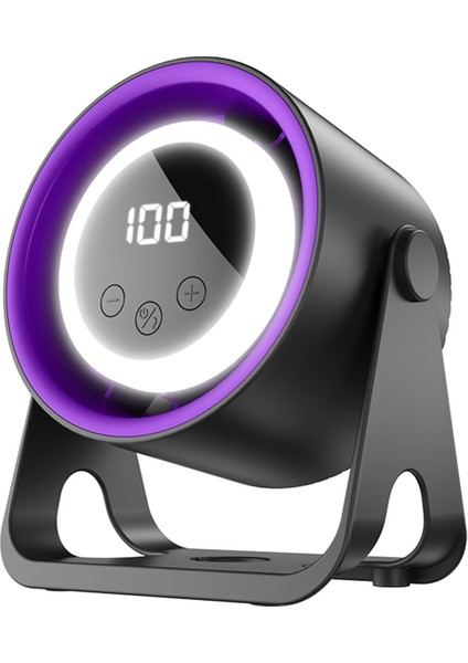 Masaüstü Fanlar Küçük Sessiz, 100 Hız Şarj Edilebilir Taşınabilir Fan, Dijital Ekranlı 1800MAH Pil Güçlü Fan Siyah ve Gri (Yurt Dışından) indirimleri