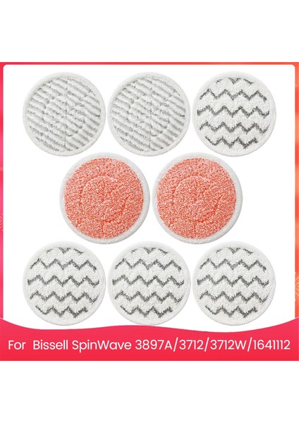 3897A, 3712, 3712W Buharlı Döner Paspas Pedleri Için 8 Adet Yedek Paspas Pedi Parça No: 1641112 (Yurt Dışından)