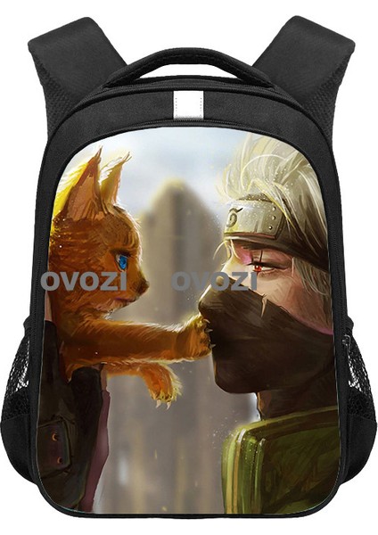 Ovozı Naruto Su Geçirmez Yük Azaltma Büyük Kapasiteli Öğrenci Okul Çantası Eğlence Omuz Çantası (Yurt Dışından)