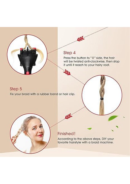 Otomatik Saç Örgüsü Makinesi USB Elektrikli Saç Bükücü Kendin Yap Şekillendirme Aracı Kızlar Için Fransız Dreadlock Örgü Yapıcı (Yurt Dışından) fırsatları