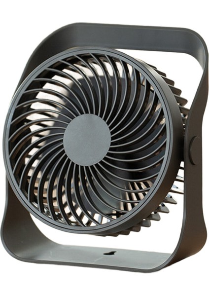 Masaüstü Duvara Monte Edilebilir Fan Ev Taşınabilir El Şarj Edilebilir Fan Dört Hızlı Yüksek Rüzgar Hızı Fanı Koyu Gri (Yurt Dışından)