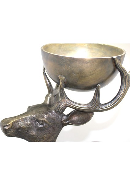 Metal Geyikli Kase 77 cm