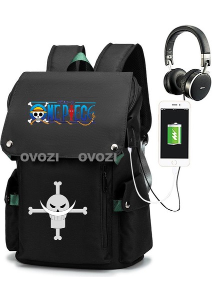 Ovozı USB Şarj Portlu Büyük Kapasite Ortaokul Lise Üniversite Okul Çantası Eğlence Omuz Çantası (Yurt Dışından)