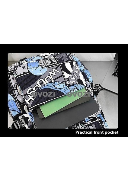 Ovozı Karikatür Öğrenci Okul Çantası Büyük Kapasiteli Günlük Omuz Çantası (Yurt Dışından) indirimleri