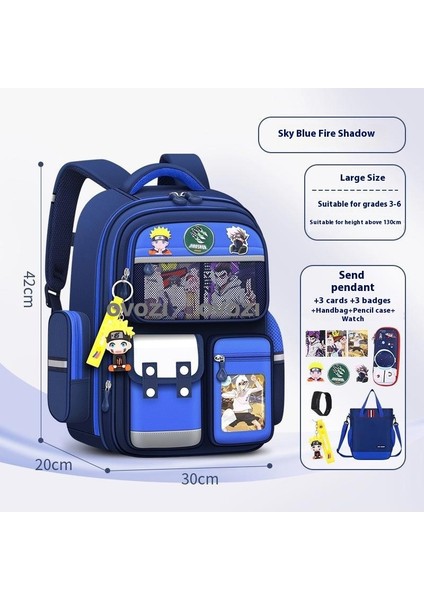 Ovozı Naruto Su Geçirmez Yük Azaltma Büyük Kapasiteli Öğrenci Okul Çantası Eğlence Omuz Çantası (Yurt Dışından)