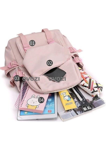 Ovozı Öğrenci Okul Çantası Günlük Omuz Çantası (Yurt Dışından) modelleri