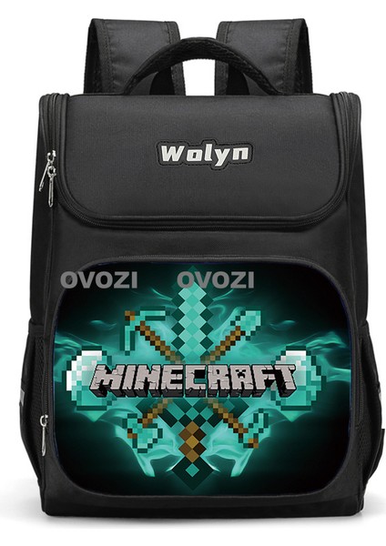 Ovozı 37CM Benim Dünyam Okul Çantası Büyük Kapasiteli Öğrenci Okul Çantası Günlük Omuz Çantası (Yurt Dışından)
