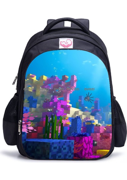 Ovozı 42CM Benim Dünyam Okul Çantası Büyük Kapasiteli Öğrenci Okul Çantası Günlük Omuz Çantası (Yurt Dışından)