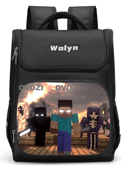 Ovozı 37CM Benim Dünyam Okul Çantası Büyük Kapasiteli Öğrenci Okul Çantası Günlük Omuz Çantası (Yurt Dışından)