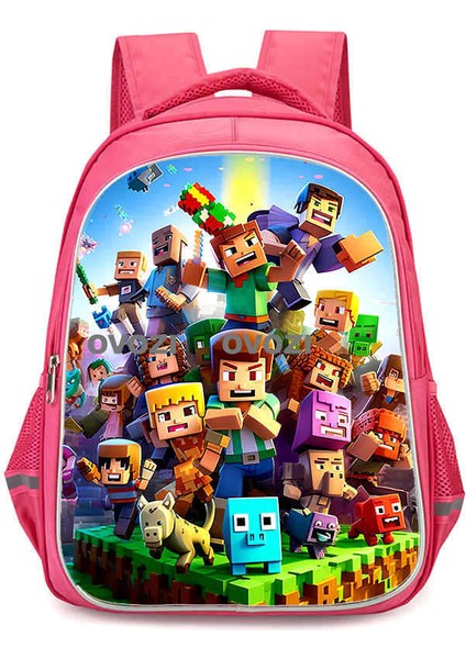 Ovozı 40CM Minecraft Öğrenci Okul Çantası Rahat Omuz Çantası (Yurt Dışından)