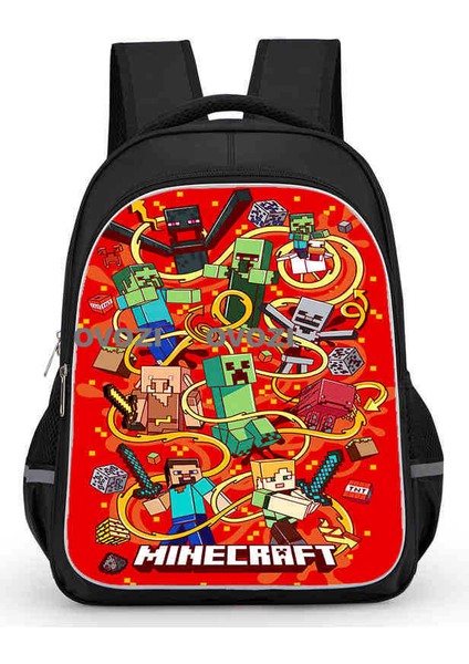 Ovozı 40CM Minecraft Öğrenci Okul Çantası Rahat Omuz Çantası (Yurt Dışından)