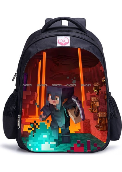 Ovozı 39CM Benim Dünyam Okul Çantası Büyük Kapasiteli Öğrenci Okul Çantası Günlük Omuz Çantası (Yurt Dışından)