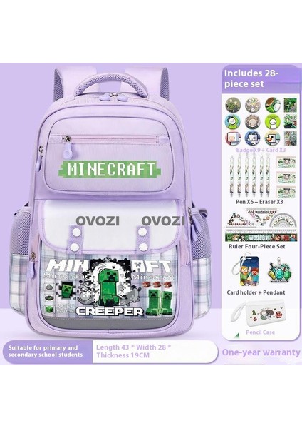Ovozı Öğrenci Okul Çantası Seti Günlük Omuz Çantası (Yurt Dışından)