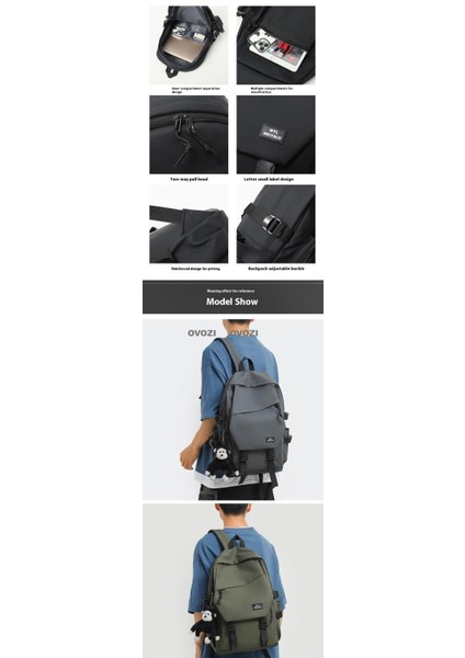 Ovozı Ortaokul Üniversite Okul Çantası Günlük Omuz Çantası (Yurt Dışından) indirimleri