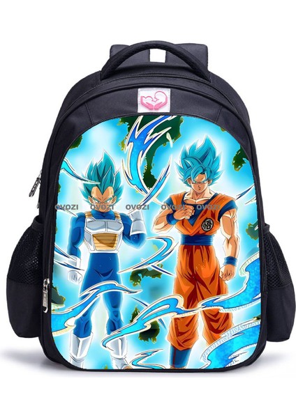 Ovozı 42CM Dragon Ball Büyük Kapasiteli Öğrenci Okul Çantası Günlük Omuz Çantası (Yurt Dışından)