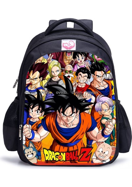 Ovozı 42CM Dragon Ball Büyük Kapasiteli Öğrenci Okul Çantası Günlük Omuz Çantası (Yurt Dışından)