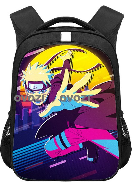 Ovozı Naruto Su Geçirmez Yük Azaltma Büyük Kapasiteli Öğrenci Okul Çantası Eğlence Omuz Çantası (Yurt Dışından)