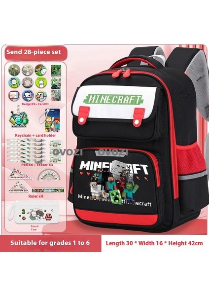 Ovozı Öğrenci Okul Çantası Seti Günlük Omuz Çantası (Yurt Dışından)