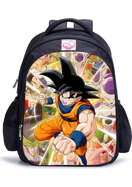 Ovozı 35CM Dragon Ball Büyük Kapasiteli Öğrenci Okul Çantası Günlük Omuz Çantası (Yurt Dışından)