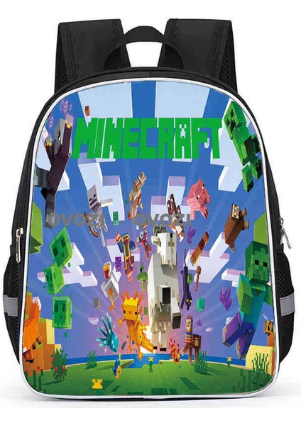 Ovozı 33CM Minecraft Öğrenci Okul Çantası Rahat Omuz Çantası (Yurt Dışından)
