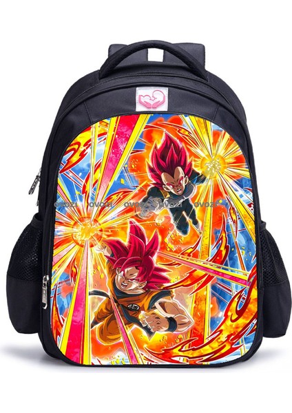 Ovozı 35CM Dragon Ball Büyük Kapasiteli Öğrenci Okul Çantası Günlük Omuz Çantası (Yurt Dışından)