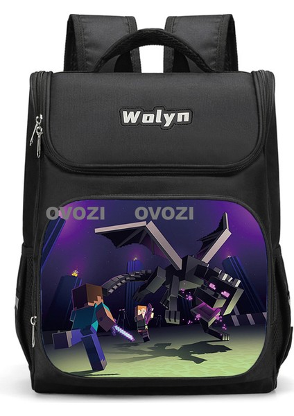 Ovozı 41CM Benim Dünyam Okul Çantası Büyük Kapasiteli Öğrenci Okul Çantası Günlük Omuz Çantası (Yurt Dışından)