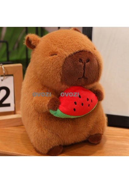 Ovozı 25CM Sevimli Capya Su Yunusu Peluş Oyuncak Bebek Bebek Yastık Hediye (Yurt Dışından)