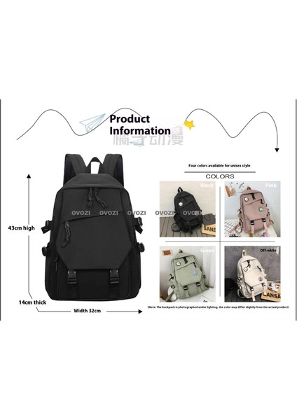 Ovozı Öğrenci Büyük Kapasiteli Okul Çantası Günlük Omuz Çantası (Yurt Dışından) fiyatları