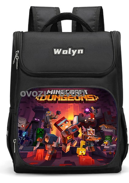 Ovozı 37CM Benim Dünyam Okul Çantası Büyük Kapasiteli Öğrenci Okul Çantası Günlük Omuz Çantası (Yurt Dışından)