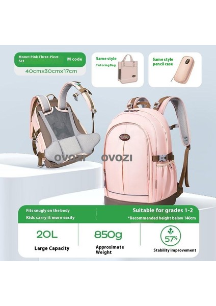 Ovozı Öğrenci Okul Çantası 3'lü Set (Yurt Dışından)