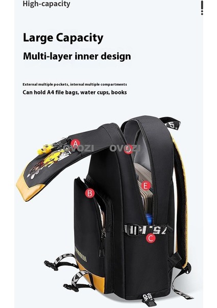 Ovozı 45CM Büyük Kapasiteli Karikatür Öğrenci Okul Çantası Eğlence Omuz Çantası (Yurt Dışından) fiyatları
