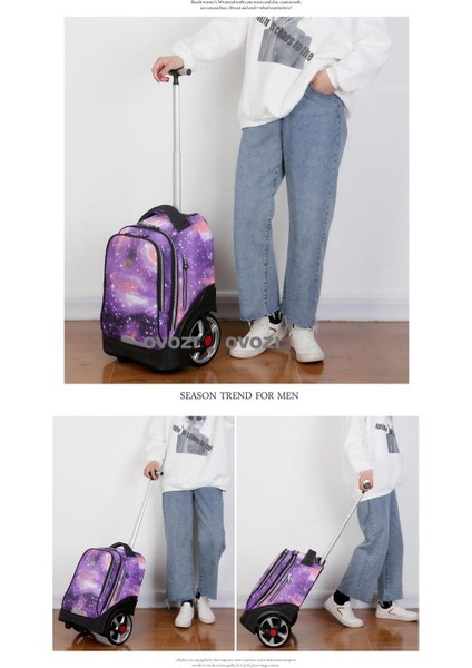 Ovozı Ortaokul Öğrencileri Üniversite Öğrencileri Yetişkin Arabası Çantaları Büyük Tekerlekler Büyük Kapasiteli Su Geçirmez (Yurt Dışından) fırsatları