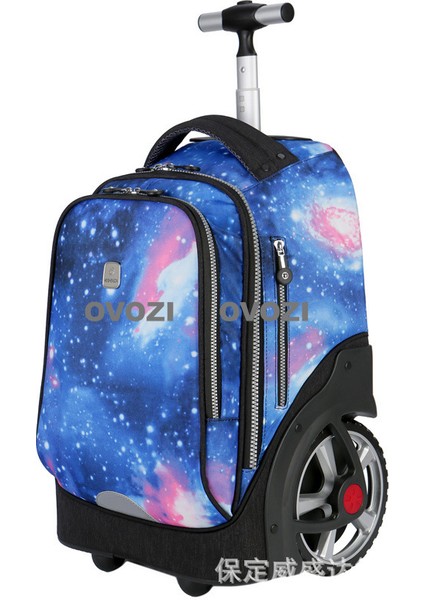 Ovozı Ortaokul Öğrencileri Üniversite Öğrencileri Yetişkin Arabası Çantaları Büyük Tekerlekler Büyük Kapasiteli Su Geçirmez (Yurt Dışından)
