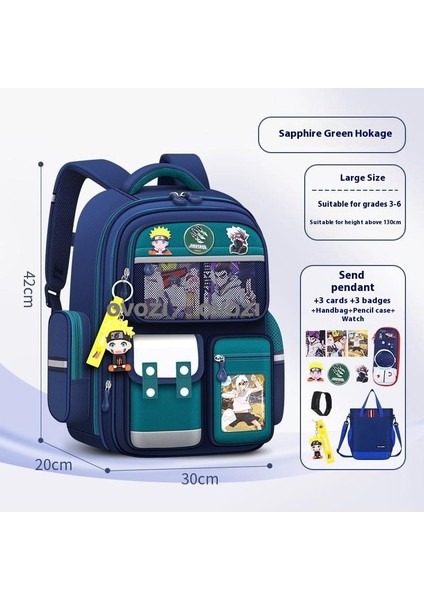 Ovozı Naruto Su Geçirmez Yük Azaltma Büyük Kapasiteli Öğrenci Okul Çantası Eğlence Omuz Çantası (Yurt Dışından)