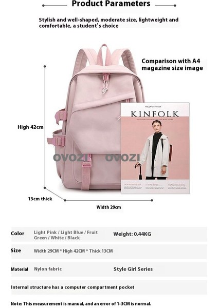 Ovozı Büyük Kapasiteli Yük Azaltma Omurga Koruma Öğrenci Okul Çantası Eğlence Omuz Çantası (Yurt Dışından) modelleri