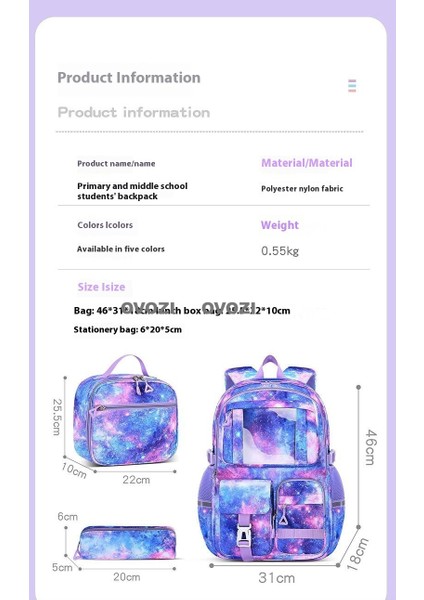 Ovozı Öğrenci Okul Çantası Seti (Yurt Dışından) indirimleri