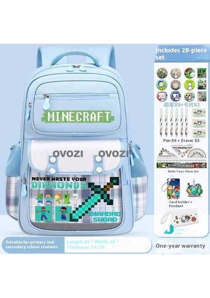 Ovozı Öğrenci Okul Çantası Seti Günlük Omuz Çantası (Yurt Dışından)