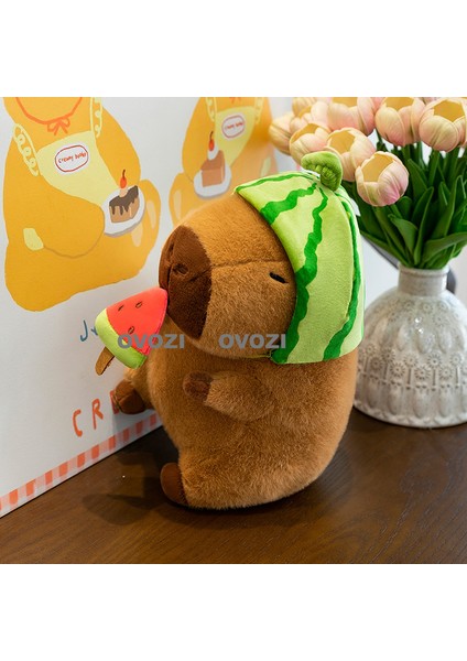 Ovozı 25CM Sevimli Capya Su Yunusu Peluş Oyuncak Bebek Bebek Yastık Hediye (Yurt Dışından)