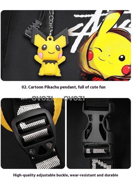 Ovozı 45CM Büyük Kapasiteli Karikatür Öğrenci Okul Çantası Eğlence Omuz Çantası (Yurt Dışından) fırsatları