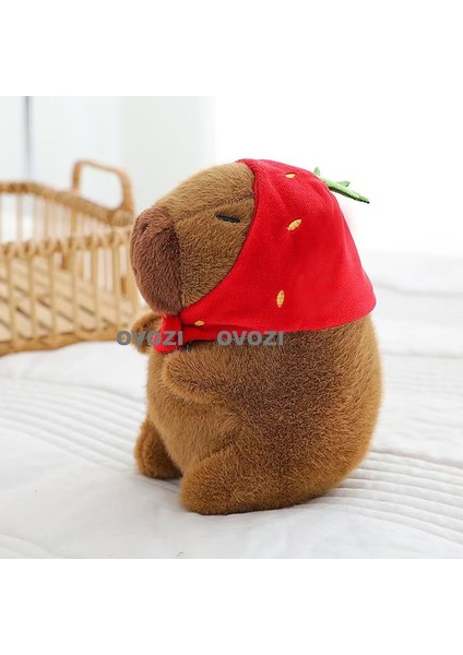 Ovozı 25CM Sevimli Capya Su Yunusu Peluş Oyuncak Bebek Bebek Yastık Hediye (Yurt Dışından)