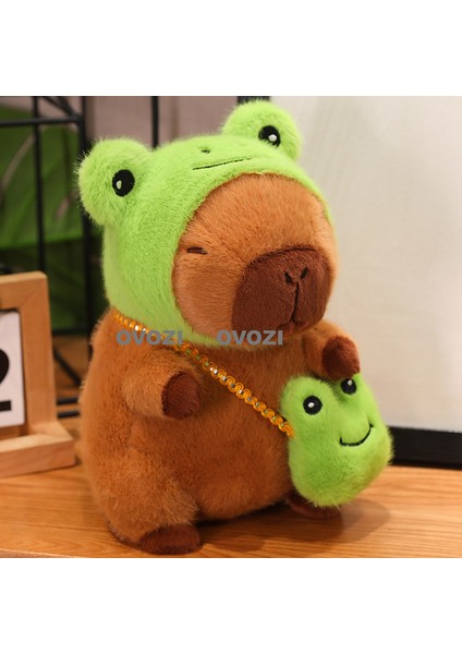 Ovozı 25CM Sevimli Capya Su Yunusu Peluş Oyuncak Bebek Bebek Yastık Hediye (Yurt Dışından)