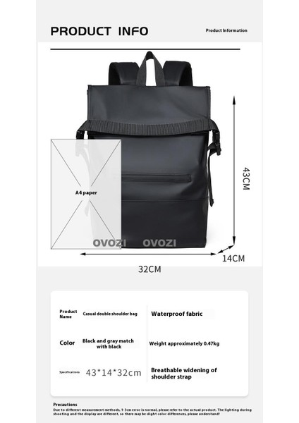 Ovozı Ortaokul Üniversite Okul Çantası Günlük Omuz Çantası Büyük Kapasiteli Seyahat Çantası (Yurt Dışından) fırsatları